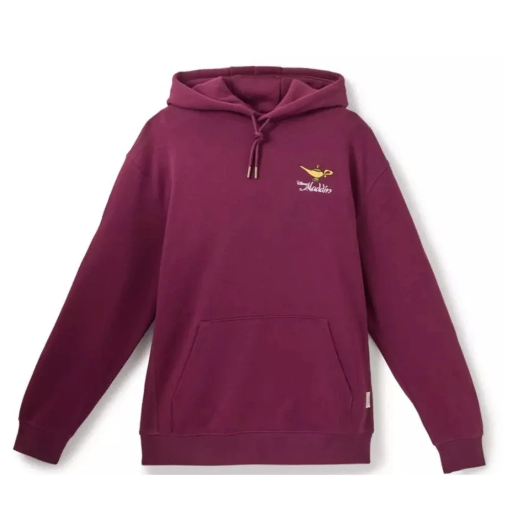 Dinsey Men's Large Maroon Abu Pullover Hoodie for Adults Aladdin Collection NWT